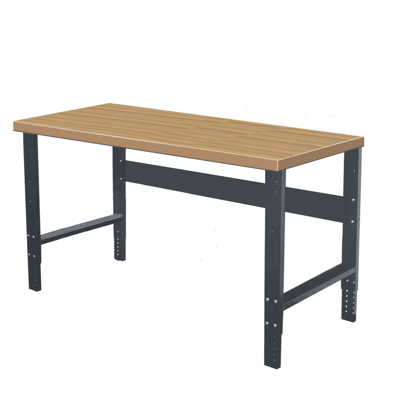 Manufactured Wood Top Height-Adjustable Workbench, 60"W x 30"D x 34"H