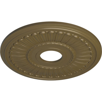 Endurathane Melonie Ceiling Medallion, 16"OD x 3 5/8"ID x 3/4"P (Fits Canopies up to 6 3/8"), Hand-Painted Mississippi Mud Finish