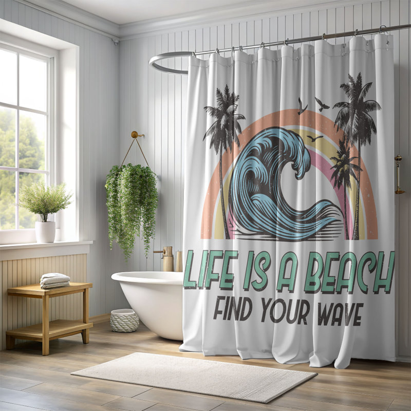 Zajac Shower Curtain, H 74 po x l 71 po