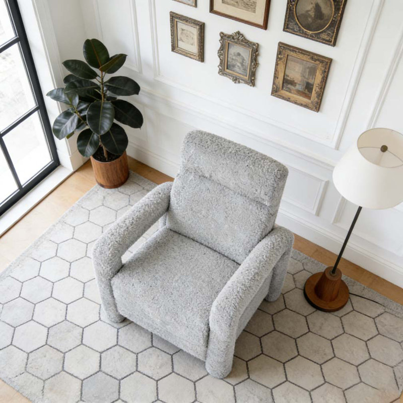 Fauteuil inclinable 31,25 po avec dossier inclinable, Gris clair