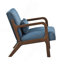 Fauteuil d'appoint moderne avec coussin en velours côtelé moelleux bleu et tissu d'ameublement 1 pièce-550038443