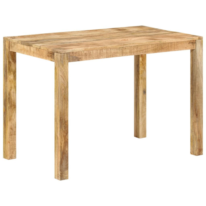 Dining Table Solid Wood, Solid Mango Wood, 21.7" W x 43.3" L