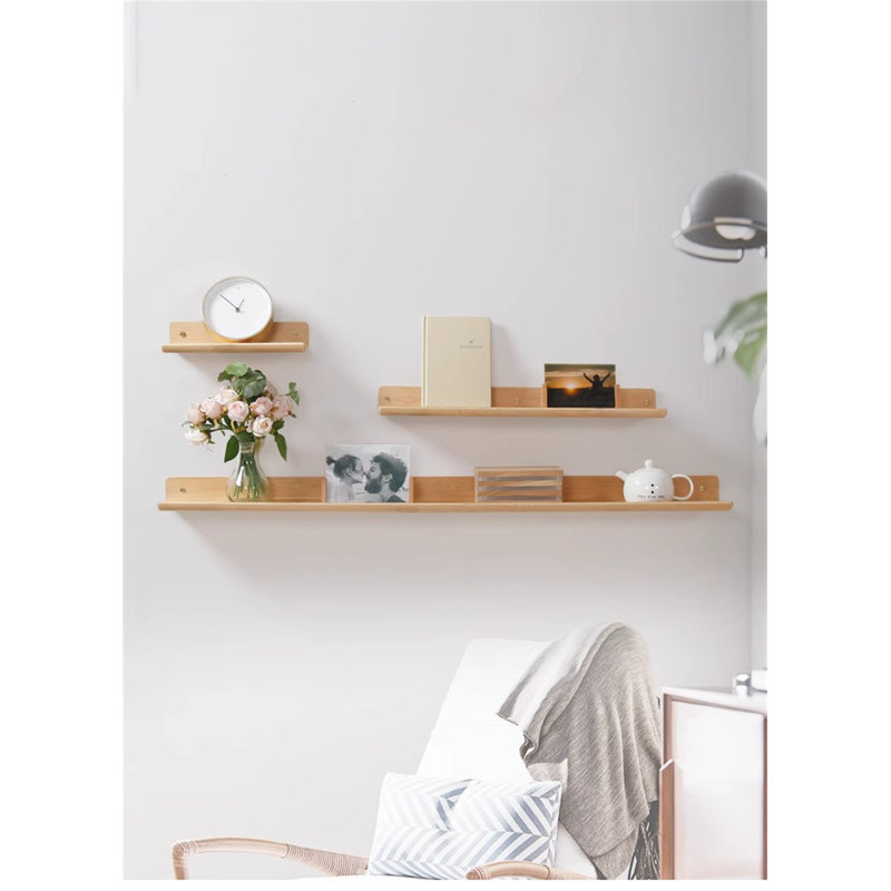 Natusha Wood Floating Shelf