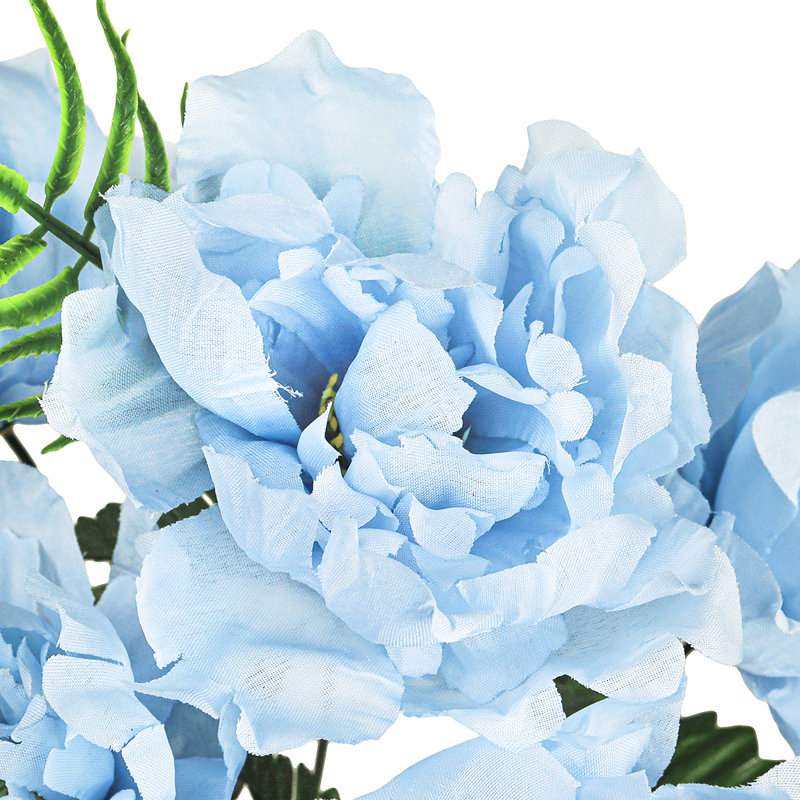 Buisson de pivoines artificielles, Bleu pastel