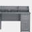 Classic Grey Office Desk with Storage Space