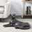 Black Polyresin Leopard Laying Decorative Sculpture