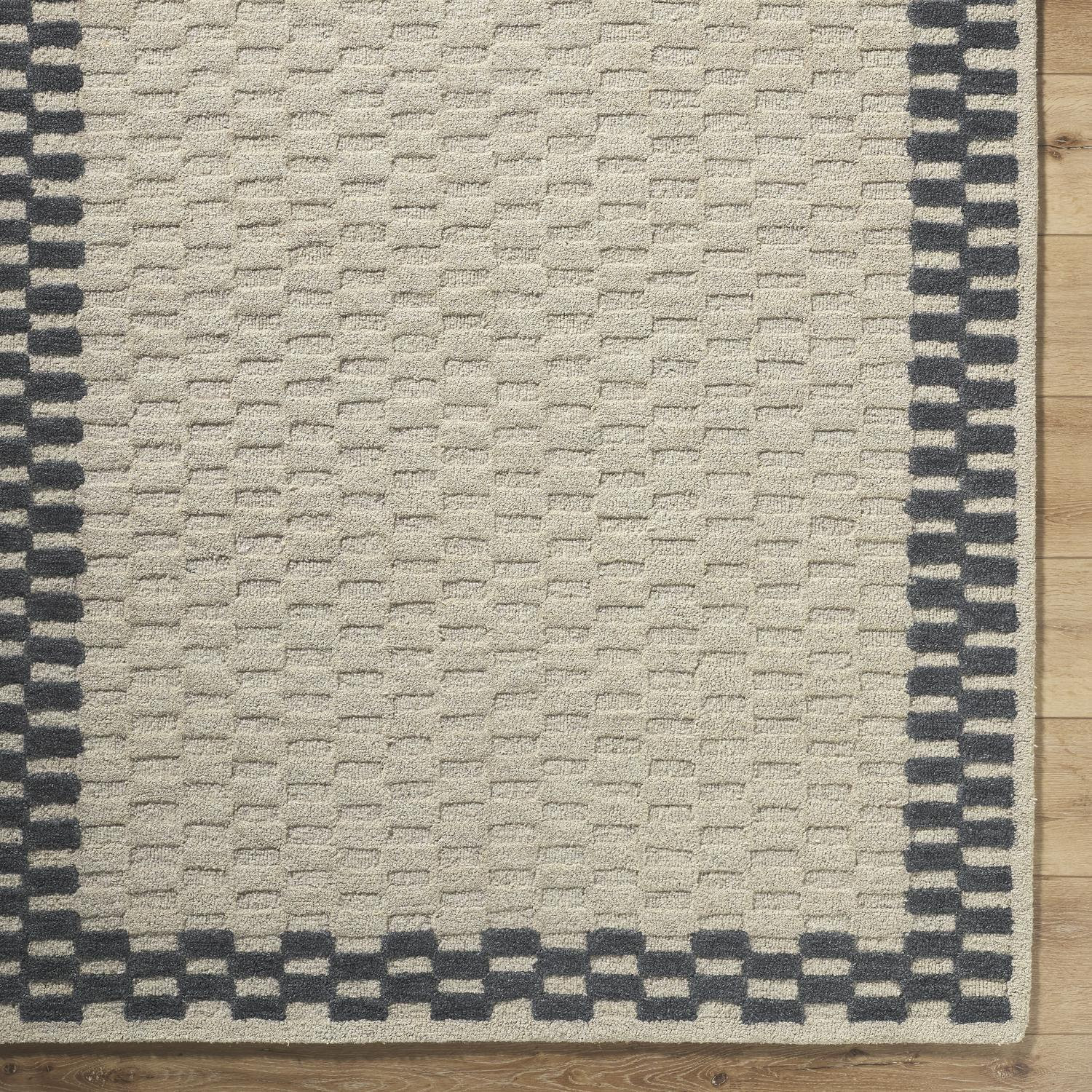 Hand-Tufted Geometric Pattern Rug, Rectangle 6' x 9'