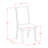 6 Piece Dinette Set Contains a Rectangle Dining Table with X-Legs and 4 Baby Blue Linen Fabric Parson Chairs with a Bench, wire brushed linen white-476602229-476602218