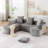L-Shaped Cloud Sectional Compression Sofa-114554573