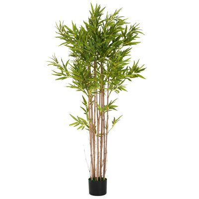 70" Artificial With Pot - Refreshing Greenery, Pre Potted, Flexible Iron Frame, No Assembly, 39" W X D H, Slender Stems, Low Maintenance, Customizable Interior,
