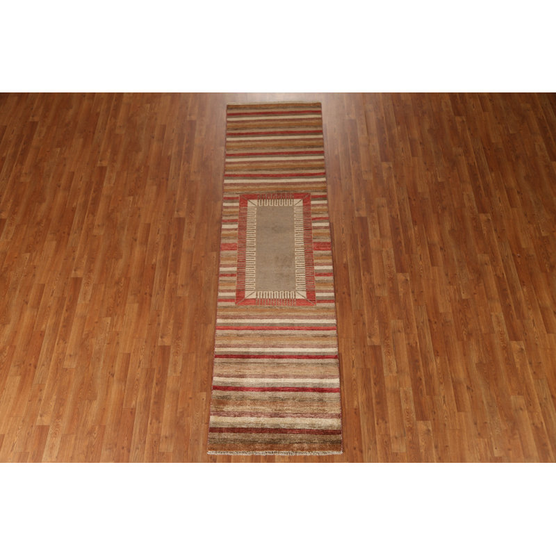 Tapis de couloir rayé Gabbeh Kashkoli