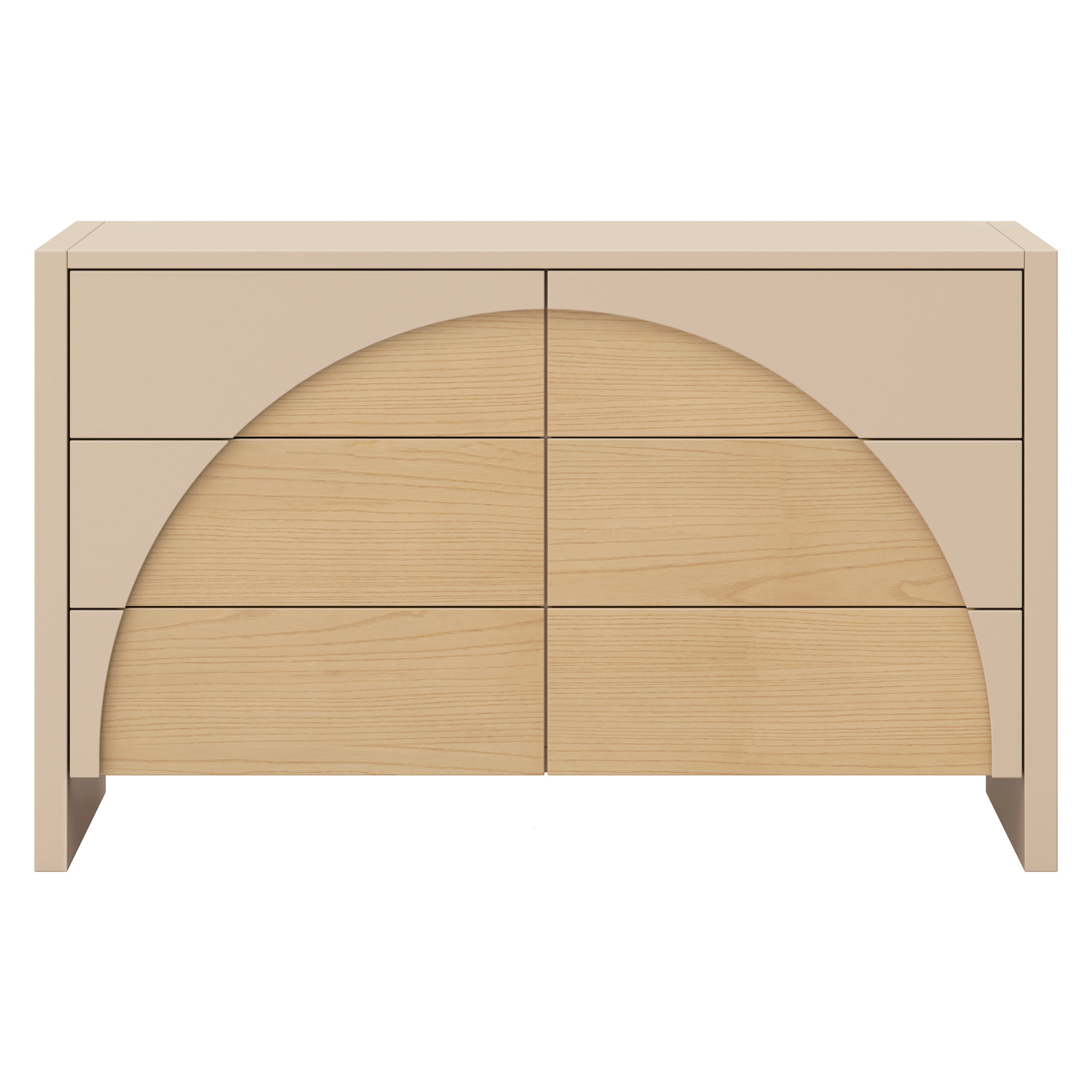 Moab 6-Drawer Assembled Dresser, Taupe/Ash