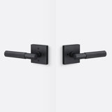 Aspra Square Privacy Rosette, Knurled Grip