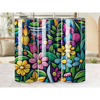 Choose Handmade Tumblers 591 mL Vacuum Insulated Stainless Steel (18/8) Travel Tumbler with Straw