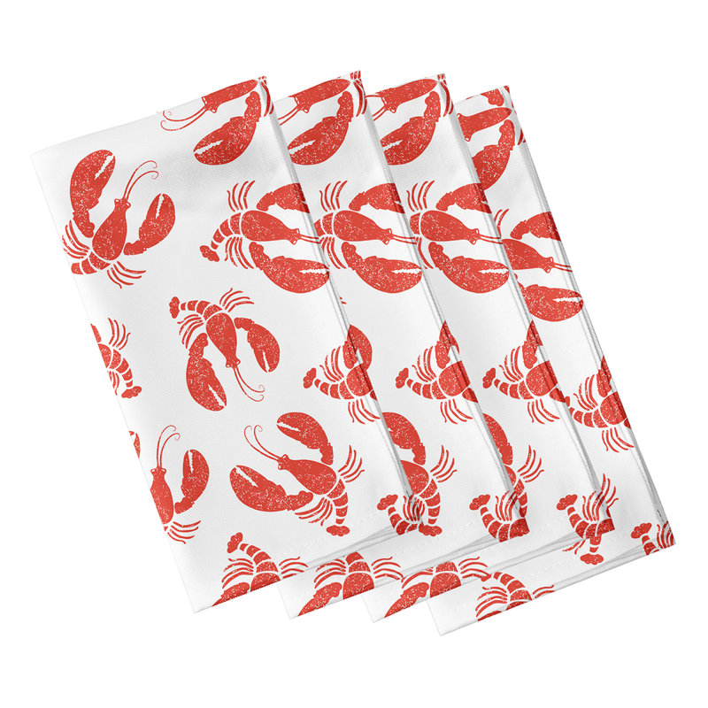 Ensemble de serviettes 4 pièces Ludwig, L 18 po x L 18 po, Orangé