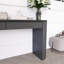 Console sophistiquée avec placage de pin et rayures verticales-1701723727