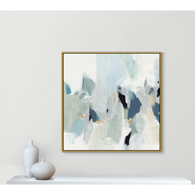 Little Talks " Little Talks III " by Isabelle Z, 46.5" H x 46.5" W x 2" D, Gold Framed Canvas