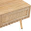 Table basse de 40,51 po, pieds en bois massif, attrait naturel pour le rangement intérieur de la porte coulissante du salon-492131224