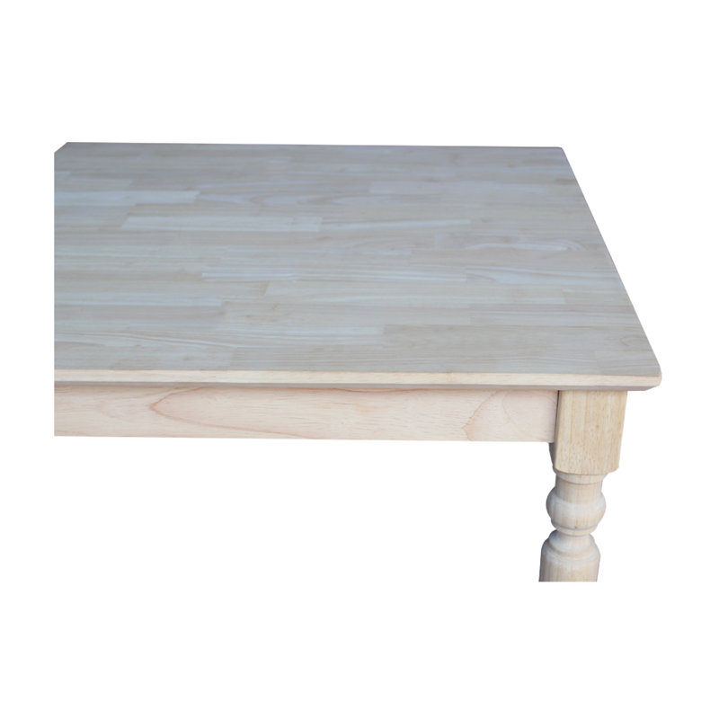 Turned Leg Solid Wood Dining Tabale, 36" H x 30"L x 30" W