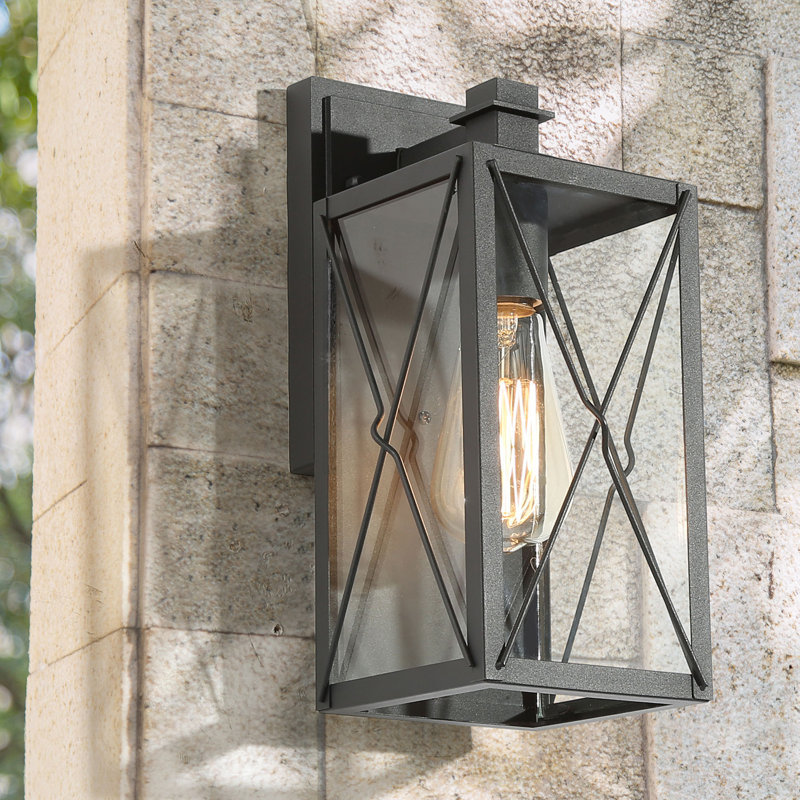 Vendramin 1 - Light Black Outdoor Wall Light Dimmable Patio Lantern