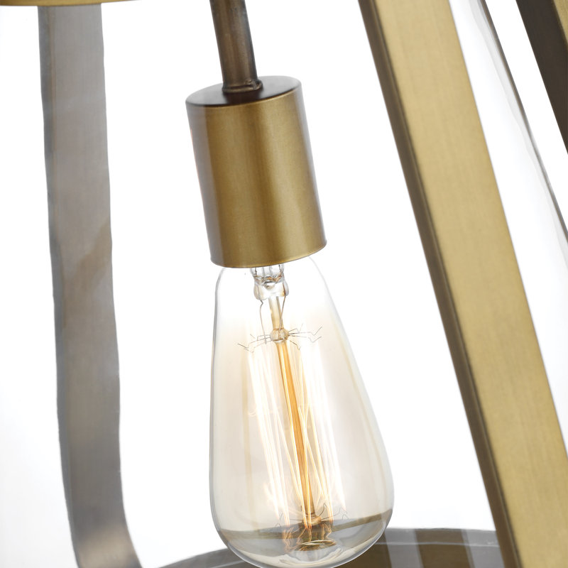 Iola 1 - Light Single Pendant, 16.38" H x 14" W x 14" D, Natural Brass