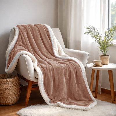Sherpa Fleece Soft Plush Reversible Blanket