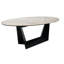 Bruge Oval Metal Base Dining Table