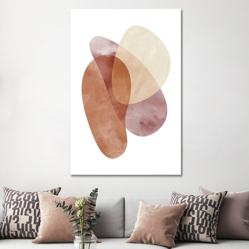 Abstraction in Warm Colours I 1 Piece Wrapped Canvas Wall Art, 152.5 cm H x 101.5 cm W