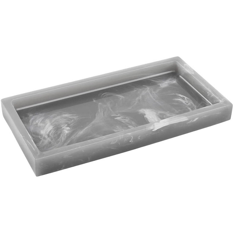 Tray, 20cm W x 10cm D x 1.9cm H, Ink Grey, Rectangle