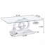 Table basse en MDF de style contemporain avec plateau en verre et base blanche-118021858