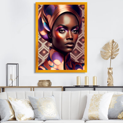 «Avant-Garde Elegant African Woman», reproduction sur toile