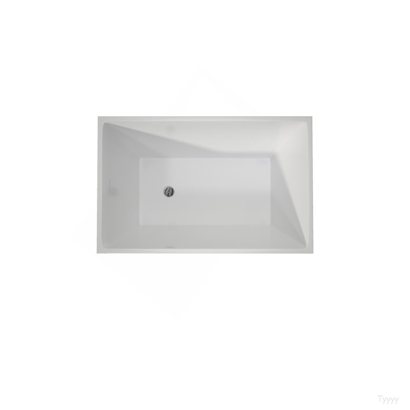 Baignoire autoportante blanche moderne en acrylique 43 po