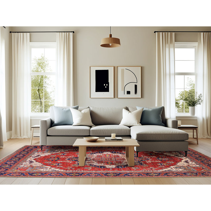 Oriental Indoor Rug, Rectangle 6' x 9'