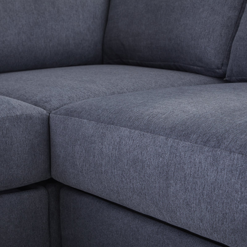 Canapé modulaire à 4 places Flex, Bleu