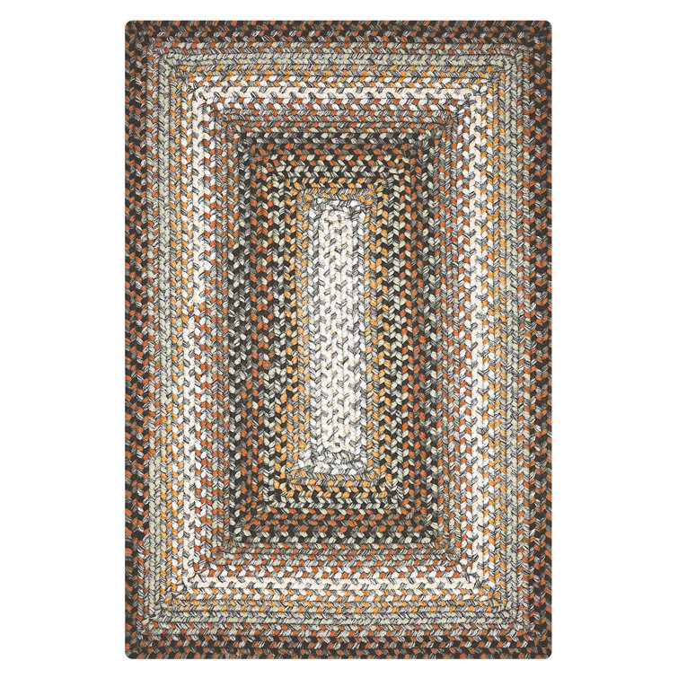 Kirkman Braided Rug Washable Indoor/Outdoor Black/Gray/Brown Rug