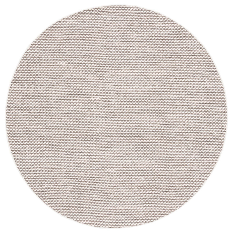 Vermont Flat Weave Wool/Cotton Rug in Brown, Round 6'
