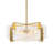 6-Light White Mist Glass Drum Chandelier-958849020