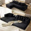 Canapé en forme de L surdimensionné désossé, canapé-lit convertible 3 en 1, canapé-lit, sans assemblage, huit coussins, poche latérale.-1368634720-1368448884