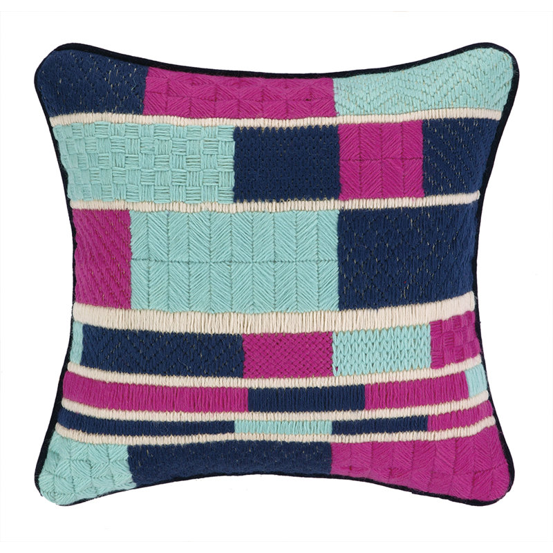 Geometric Wool Throw Pillow
