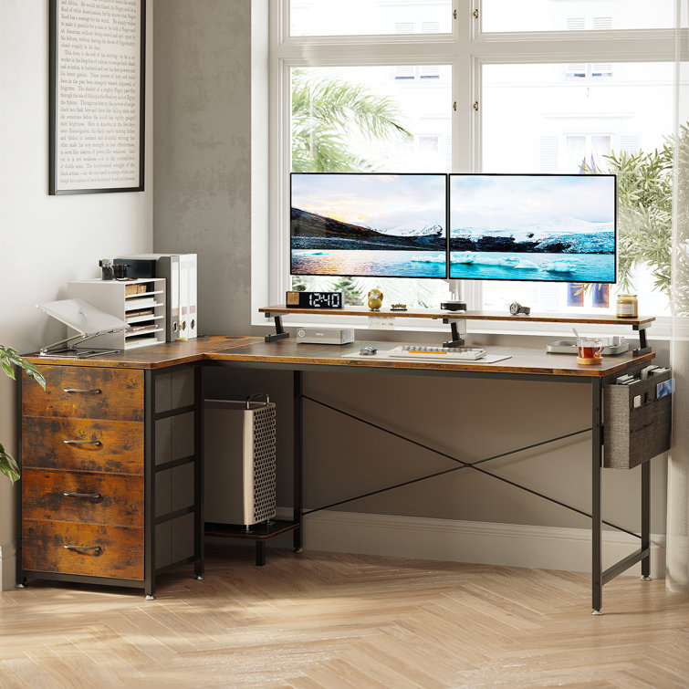 L-Shape Gaming Desk with Built in Outlets (incomplete)
