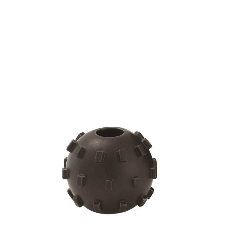 Thielo Vase, 3" H x 3.75" W x 3.75" D, Matte Black