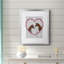 Renards dans un cœur rose, toile de qualité supérieure, prête à être accrochée-886051654-886051643