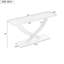 Spacieuse console de 57 po de style croisé, pour table de style rustique moderne, avec pieds croisés, spacieuse, chambre à coucher-1169099946