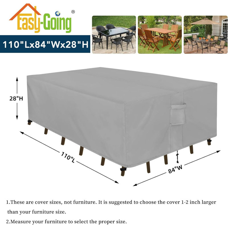 Housse pour ensemble de canapé d'extérieur modulaire imperméable, Gris