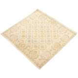 Tapis unique en laine noué à la main 4 pi 7 po x 5 pi nouvel âge Lahore Finest Beige Cartisha