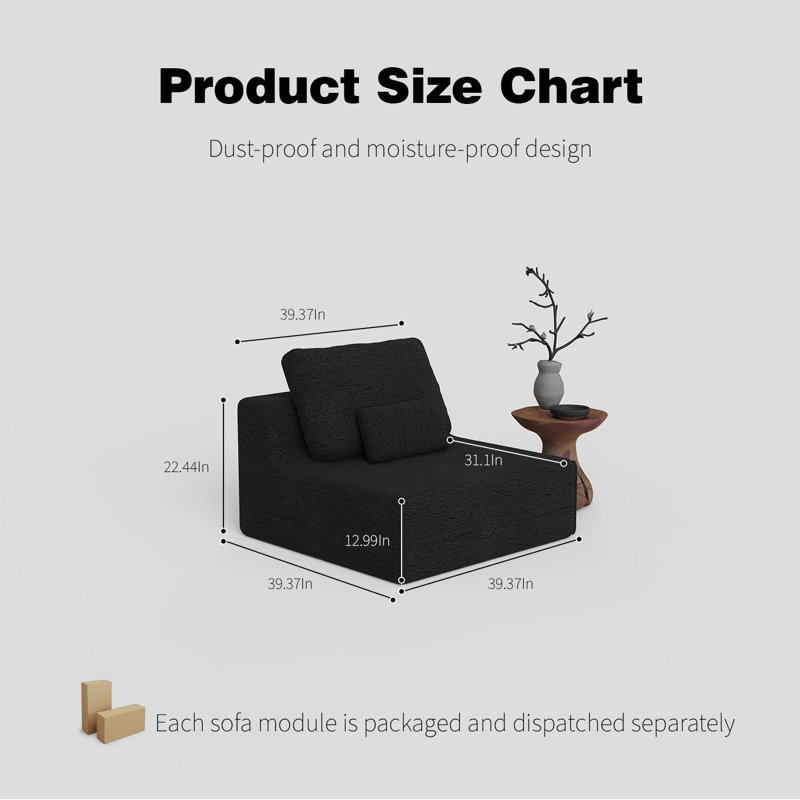 Oversized Modular Sectional Sofa,Luxury Boucle Floor Couch Set,Convertible Compressed Couch,Spacious Foam-Filled Sofa for Living Room, Free Combination,3 Colors