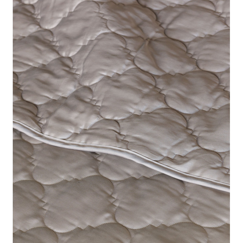 Viola Modern & Contemporary Sateen Coverlet, Twin Coverlet, Fawn