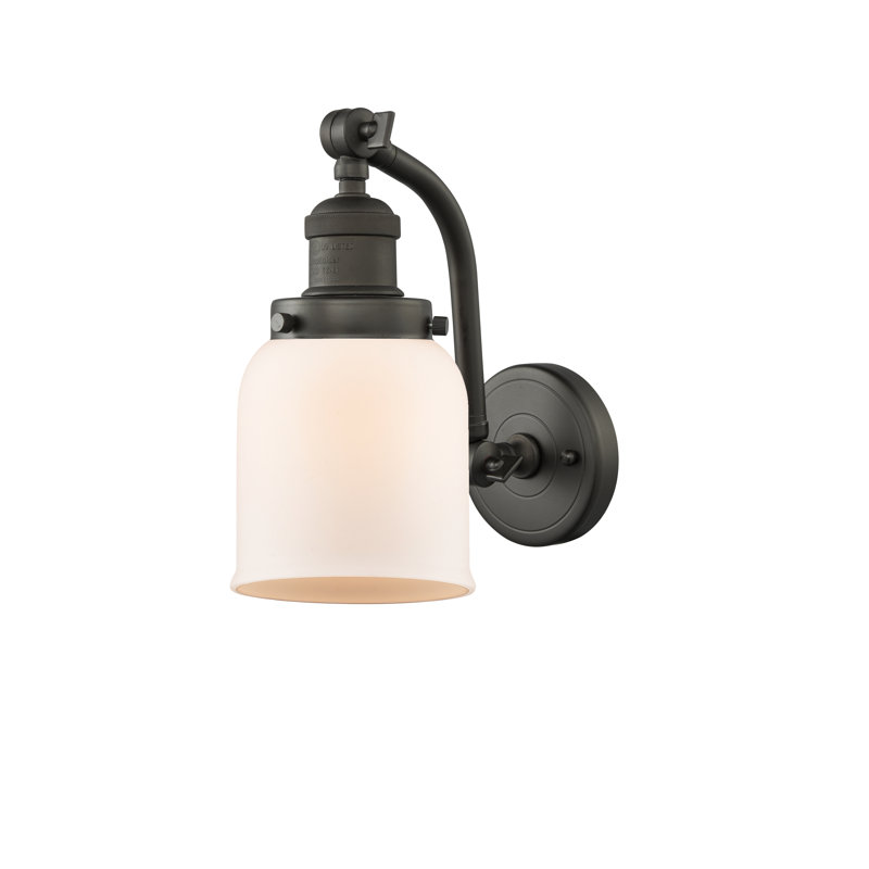 Norberto Armed Sconce, Oil Rubbed Bronze, Matte White Cased, 60 Watt Vintage Incandescent Bulb