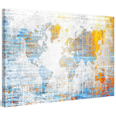 Continental Journey - Wrapped Canvas Painting