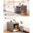 Modern Dog Crate Furniture With Charging Station Large Kennel Indoor With Flip-up Hidden Acrylic Door For Large And Medium Breeds Up To 110lb Wood Pet End Side Table Cage, Grey-816533192-816533193